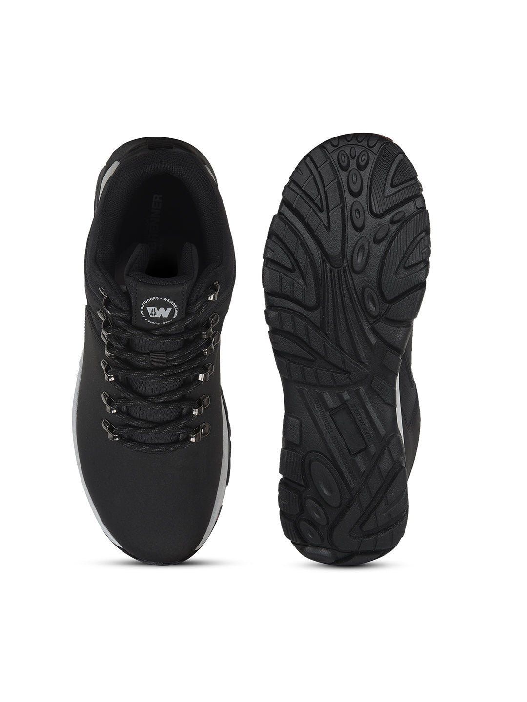 Weinbrenner Men Black Casual Ankle Length Lace-up Boots - Black - View 4