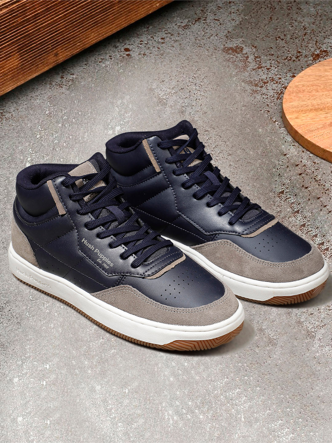 Hush Puppies Men Navy Blue Casual Ankle Length Lace-up Boots - Navy Blue - View 6