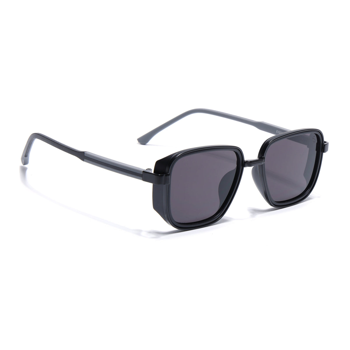Eyejack Black Square Sunglasses for Men and Women - Style 2128 - view 2