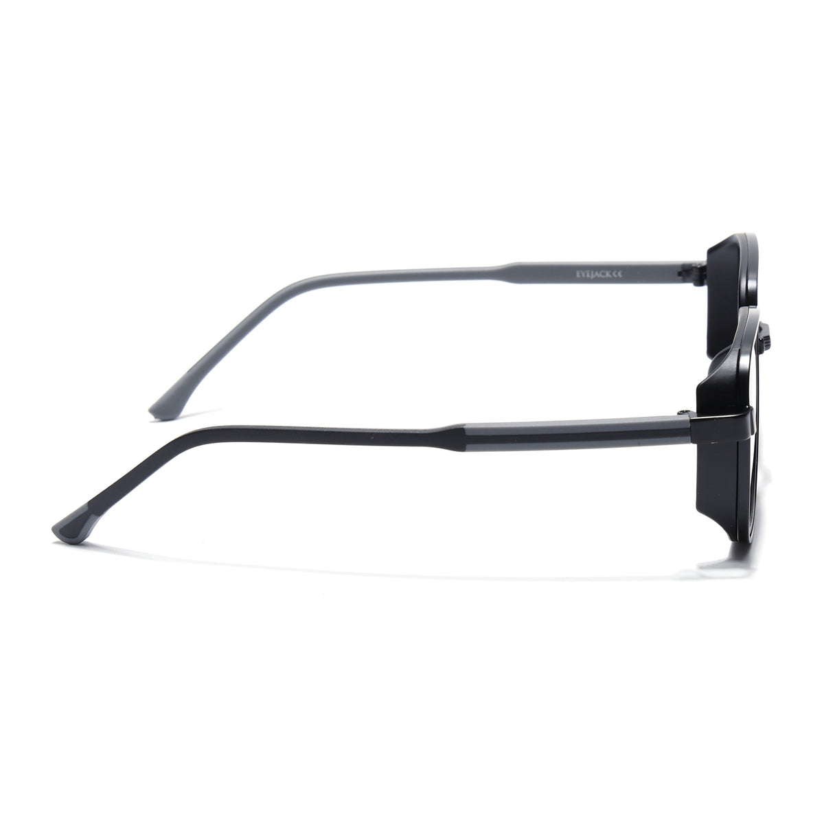Eyejack Black Square Sunglasses for Men and Women - Style 2128 - view 7