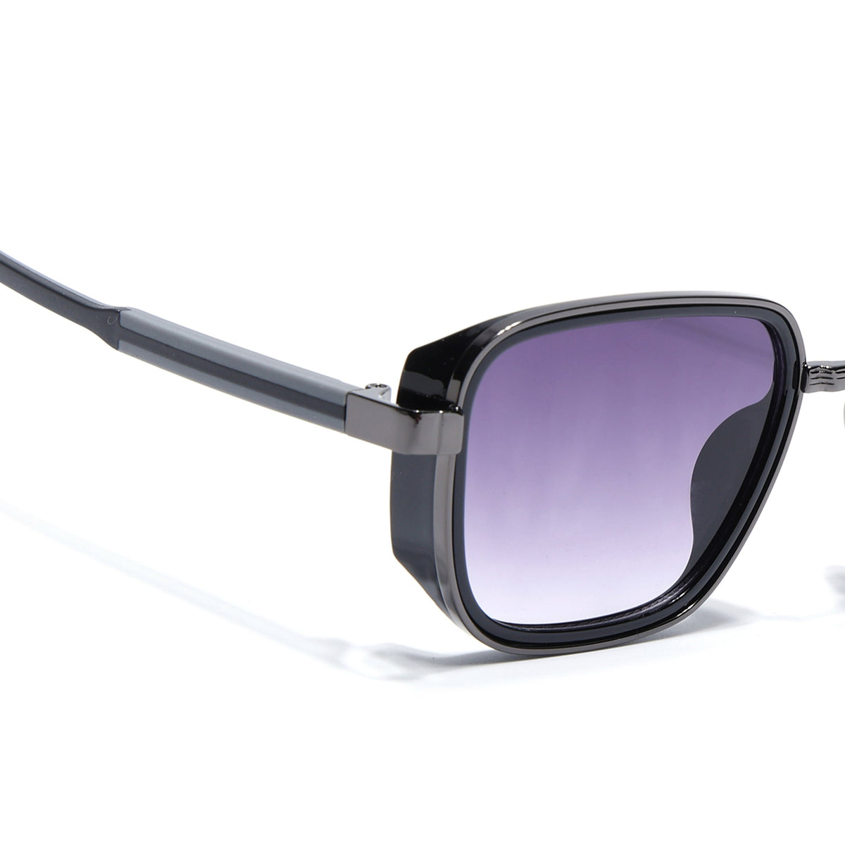 Eyejack Dark Grey Square Sunglasses for Men and Women - view 3