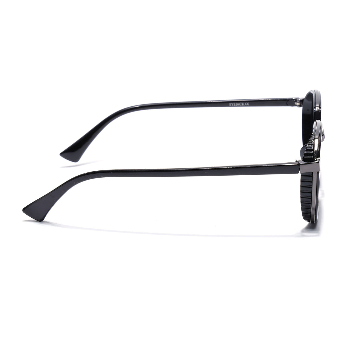 Eyejack Dark Grey Hexagonal Sunglasses for Men and Women - view 7