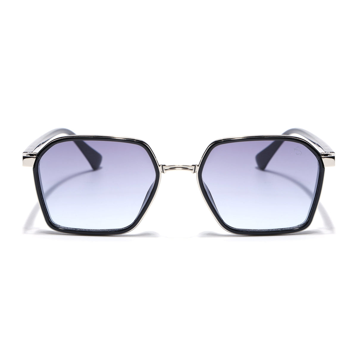 Eyejack Silver & Black Hexagonal Sunglasses for Men and Women - view 4