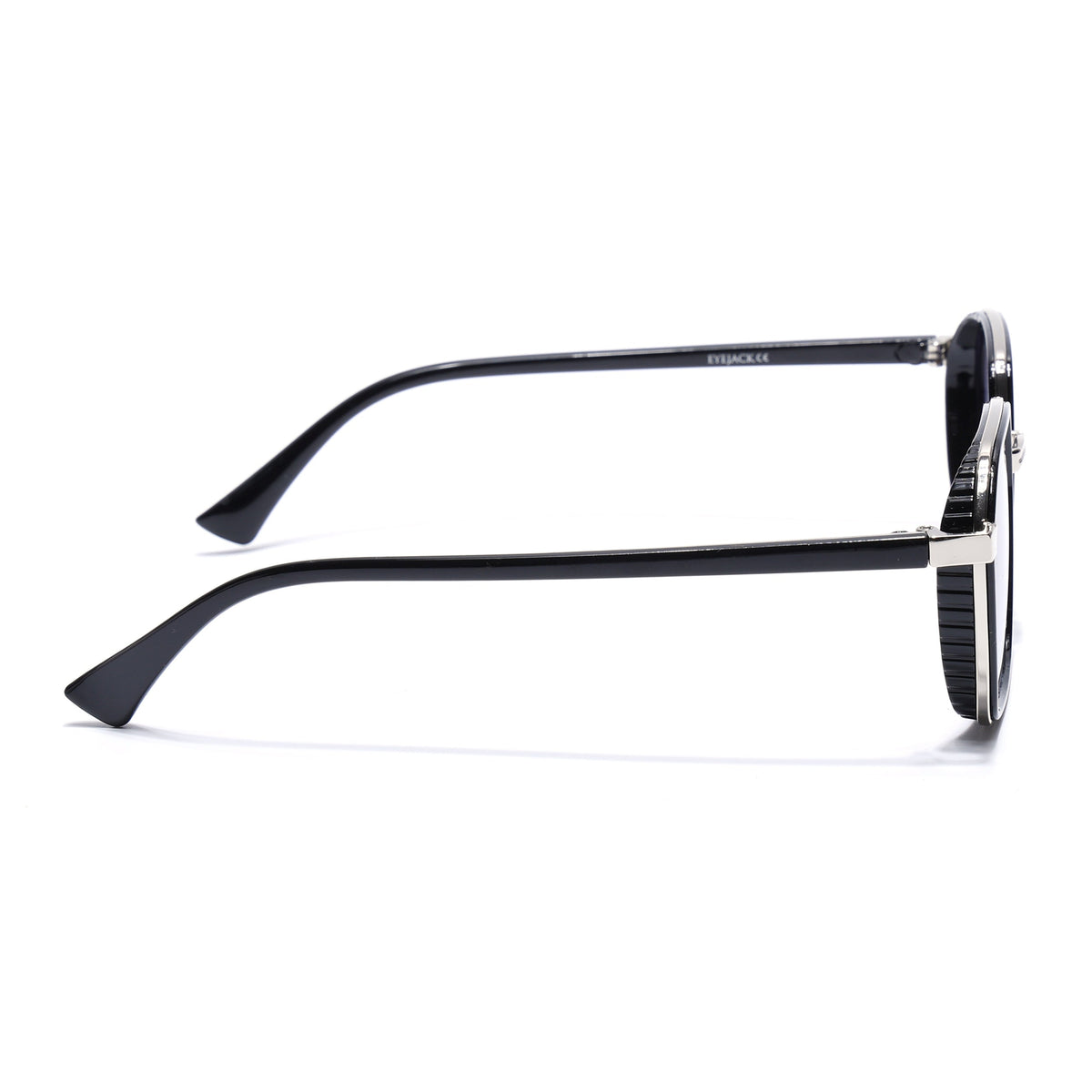Eyejack Silver & Black Hexagonal Sunglasses for Men and Women - view 7