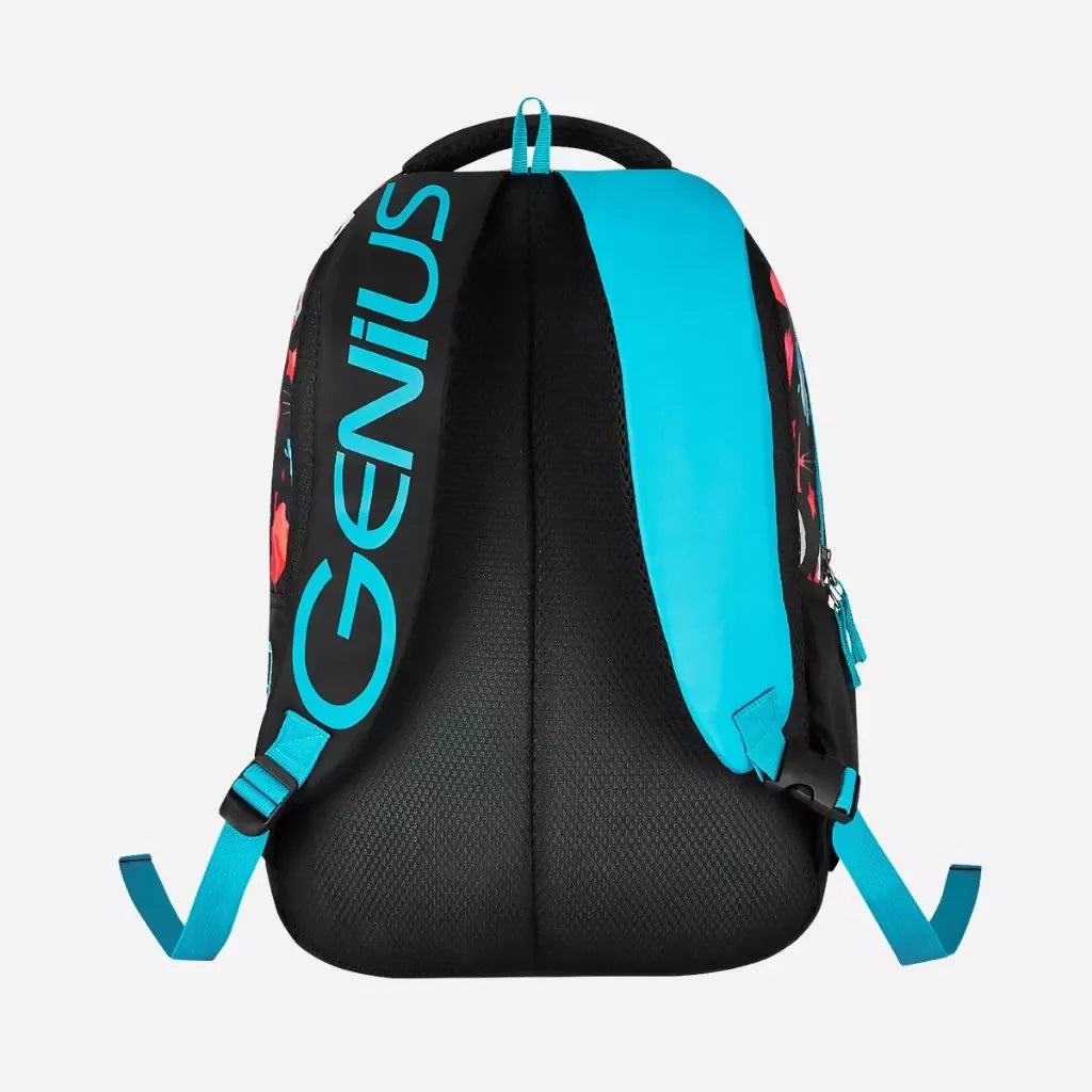 Genius by Safari Comet Black 27L Student Backpack HalfPe - FW -TPT