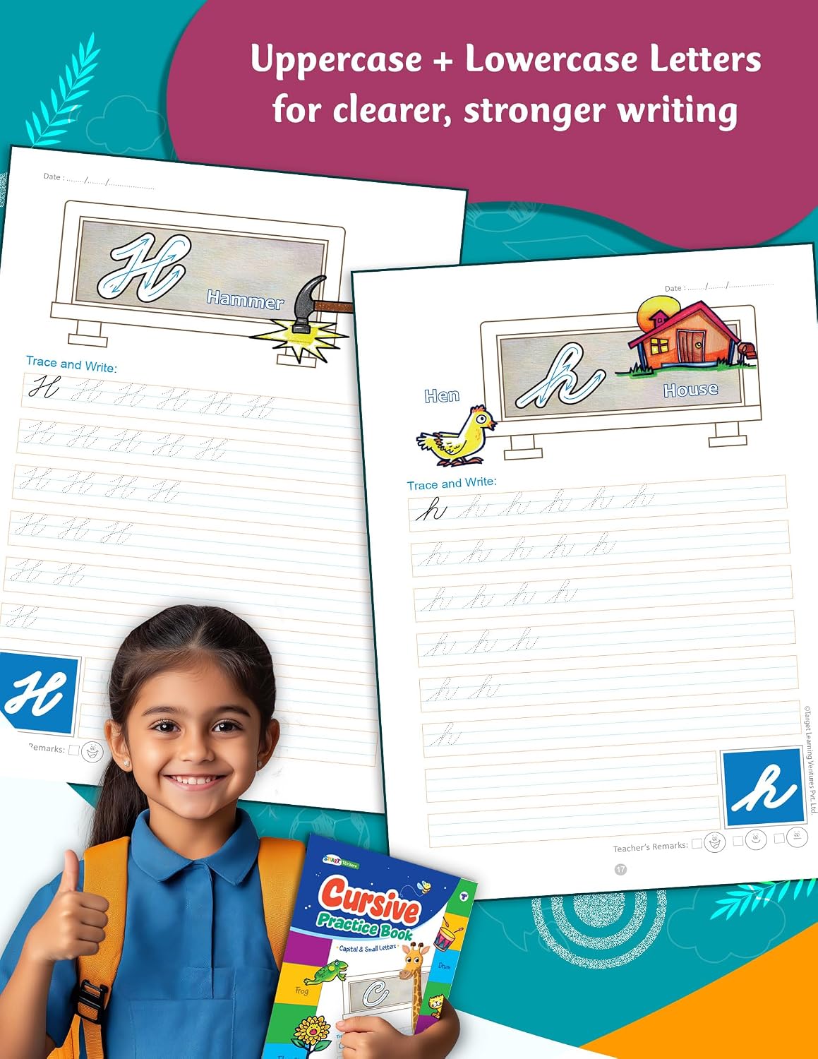 Cursive Writing Practice Book for Kids 3+ Years | Capital & Small Letters - Image 4