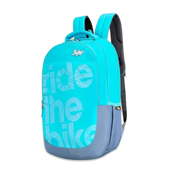 Skybags Stash Blue 38 Liters Casual Backpack for Boys and Girls | 3 Compartments, Quick Access Pocket, Organizer | Perfect for School & Travel - Unisex HalfPe - FW -TPT