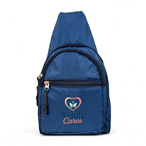 Buddy Cares Unisex Crossbody Bag – Hands-Free Travel, Commute & Adventure Sling Bag – Blue