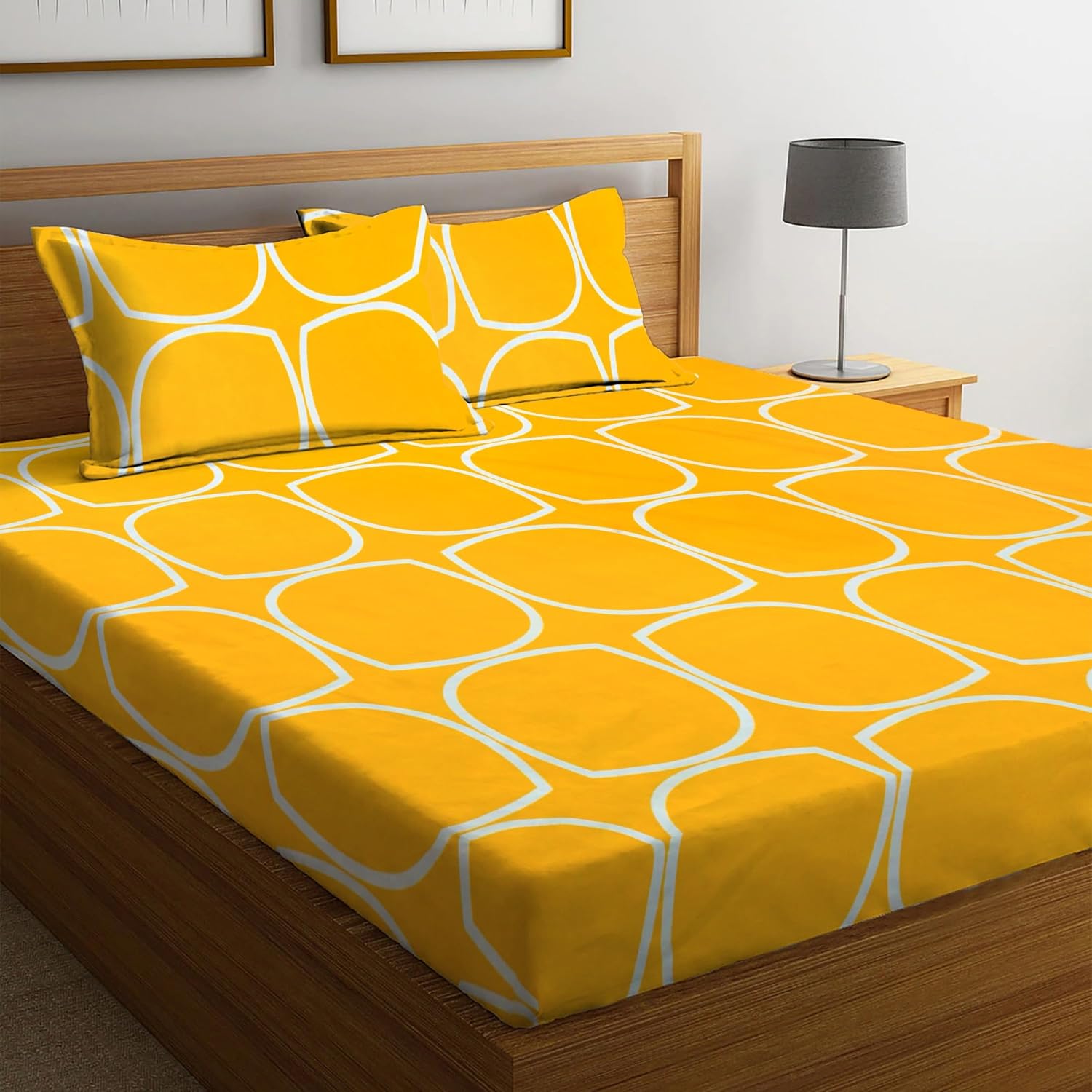 Livpure Smart Microfiber 120 GSM Bedsheet Set with 2 Pillow Covers – Double Bed, 90x95"