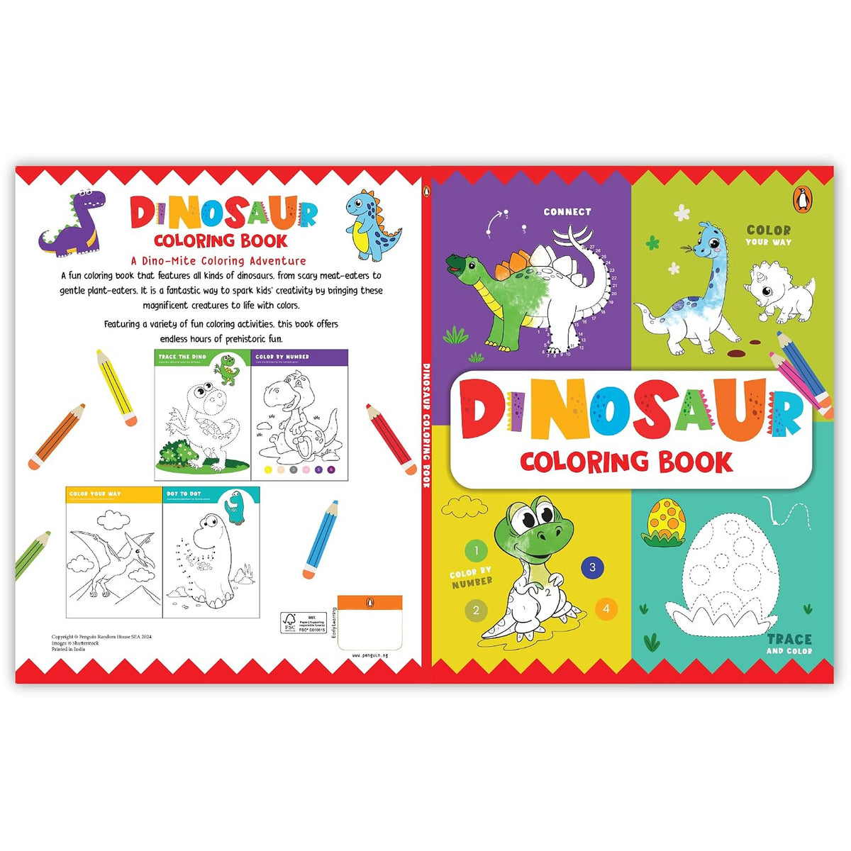 Kids Coloring Book: Dinosaur
