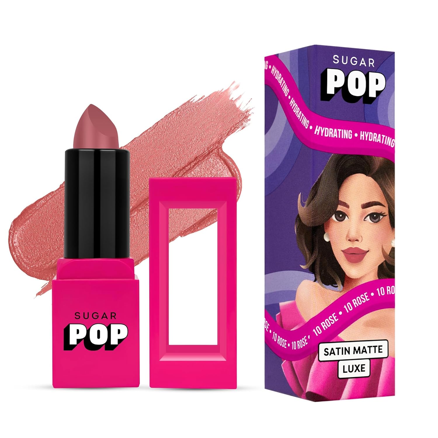 SUGAR SUGAR POP Satin Matte Luxe 10 Rose 3Gm (349)