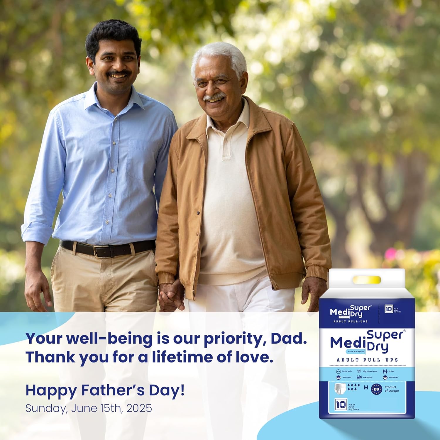 Adult Diaper Pants Waist 51 to 81 cm 20 to 32 inches 10 Hour High Absorbency Leakproof Rash Free Breathable Odourless Elastic Waist Unisex (Pack of 10)