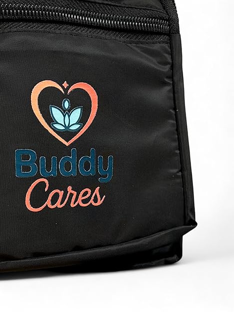 Buddy Cares Unisex Crossbody Bag – Hands-Free Travel, Commute & Adventure Sling Bag – Detail View