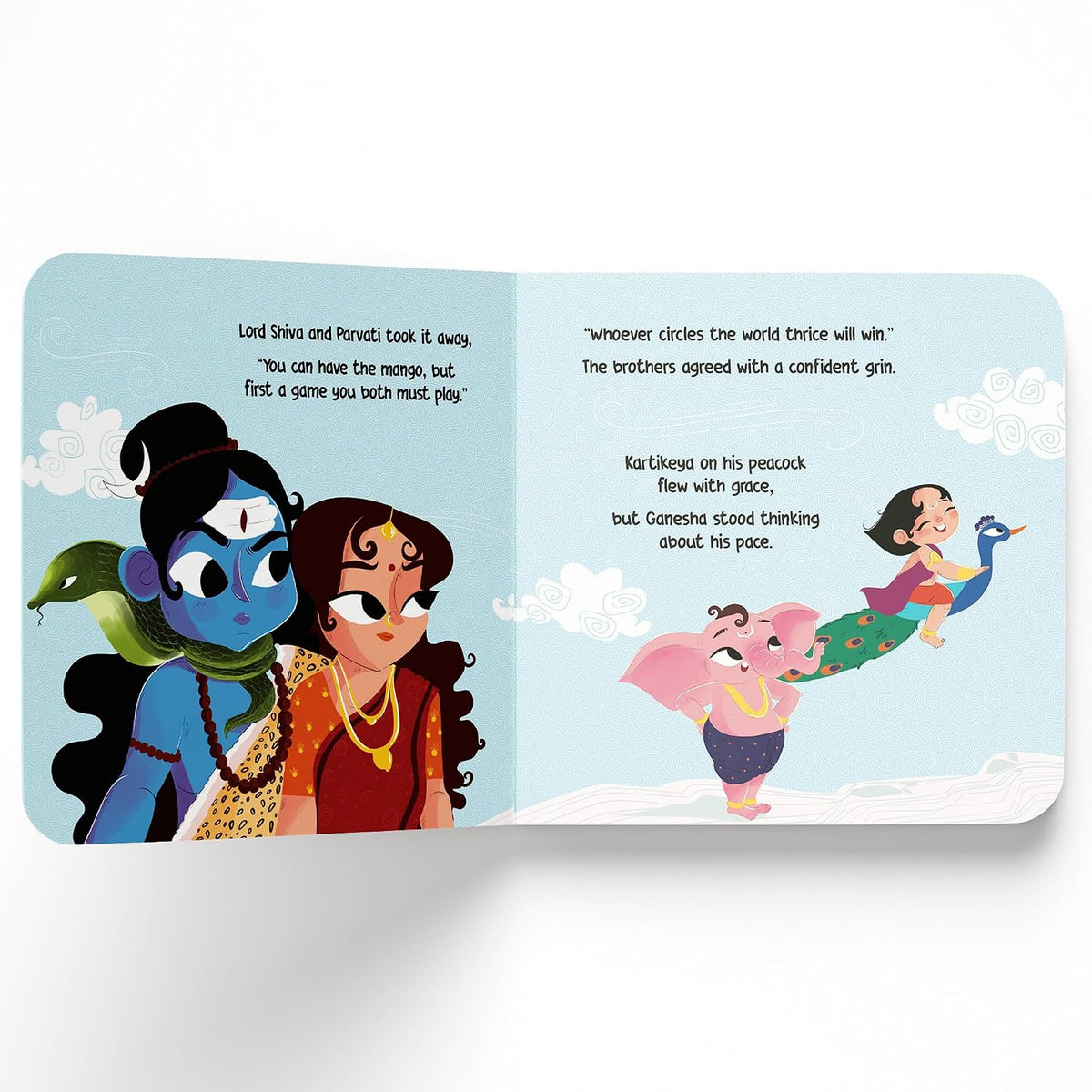 Ganesha and Kartikeya Race Around the World: Tales of Hindu Gods and Goddesses: An Illustrated Board Book for Kids