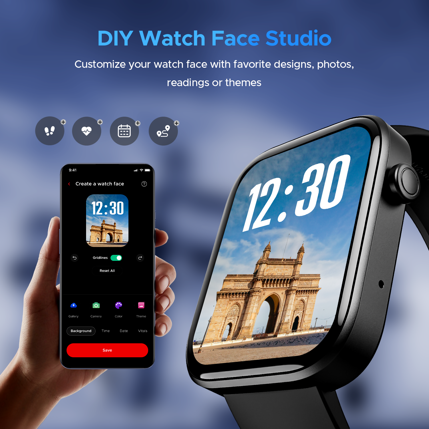 boAt Wave Astra 3 (Fitpass Edition) Smartwatch with 1.83" HD Display, Turn-By-Turn Navigation, BT Calling, Powered by Crest+ OS (MULTI COLOR)