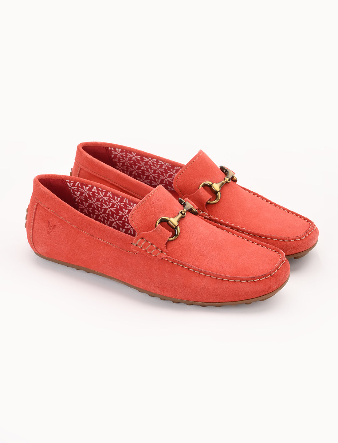 The Seti Red Suede Men Casual Drivers V8 By Ruosh