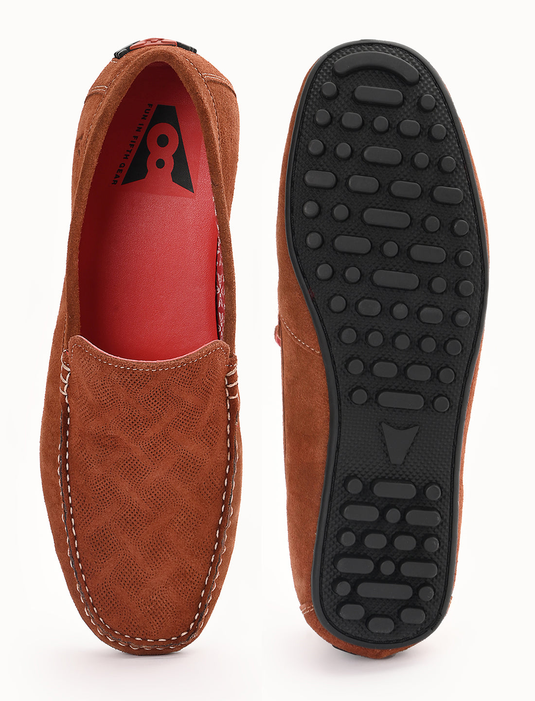 The Seti Tan Suede Men Casual Drivers V8 By Ruosh