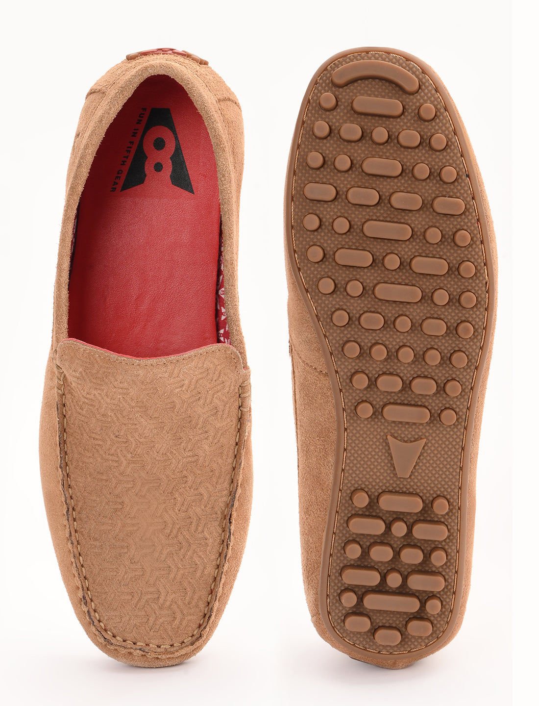 The Seti Tan Suede Men Casual Drivers V8 By Ruosh