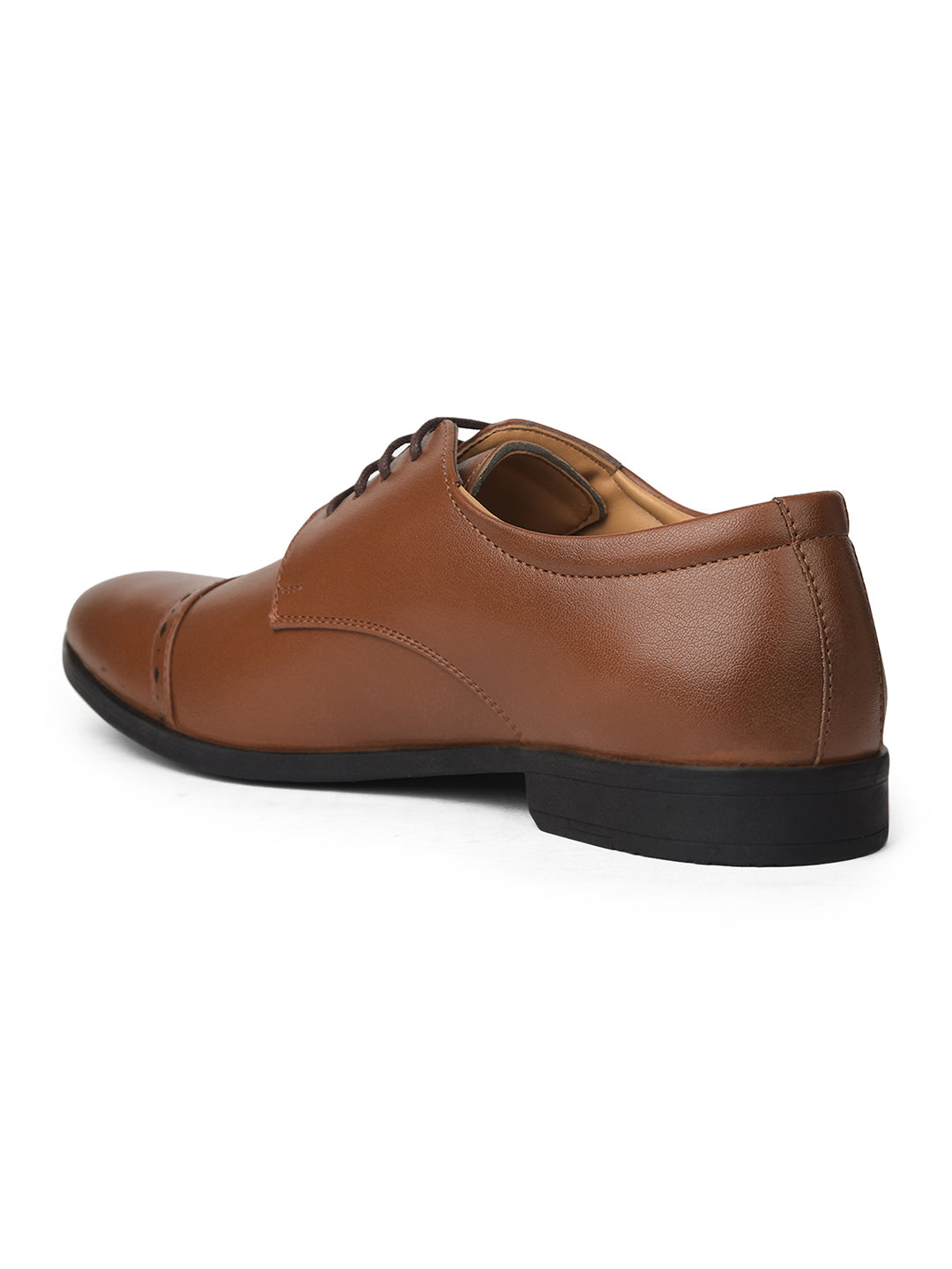 Bata Men's Tan Formal Lace-up Derby Shoes - Tan
