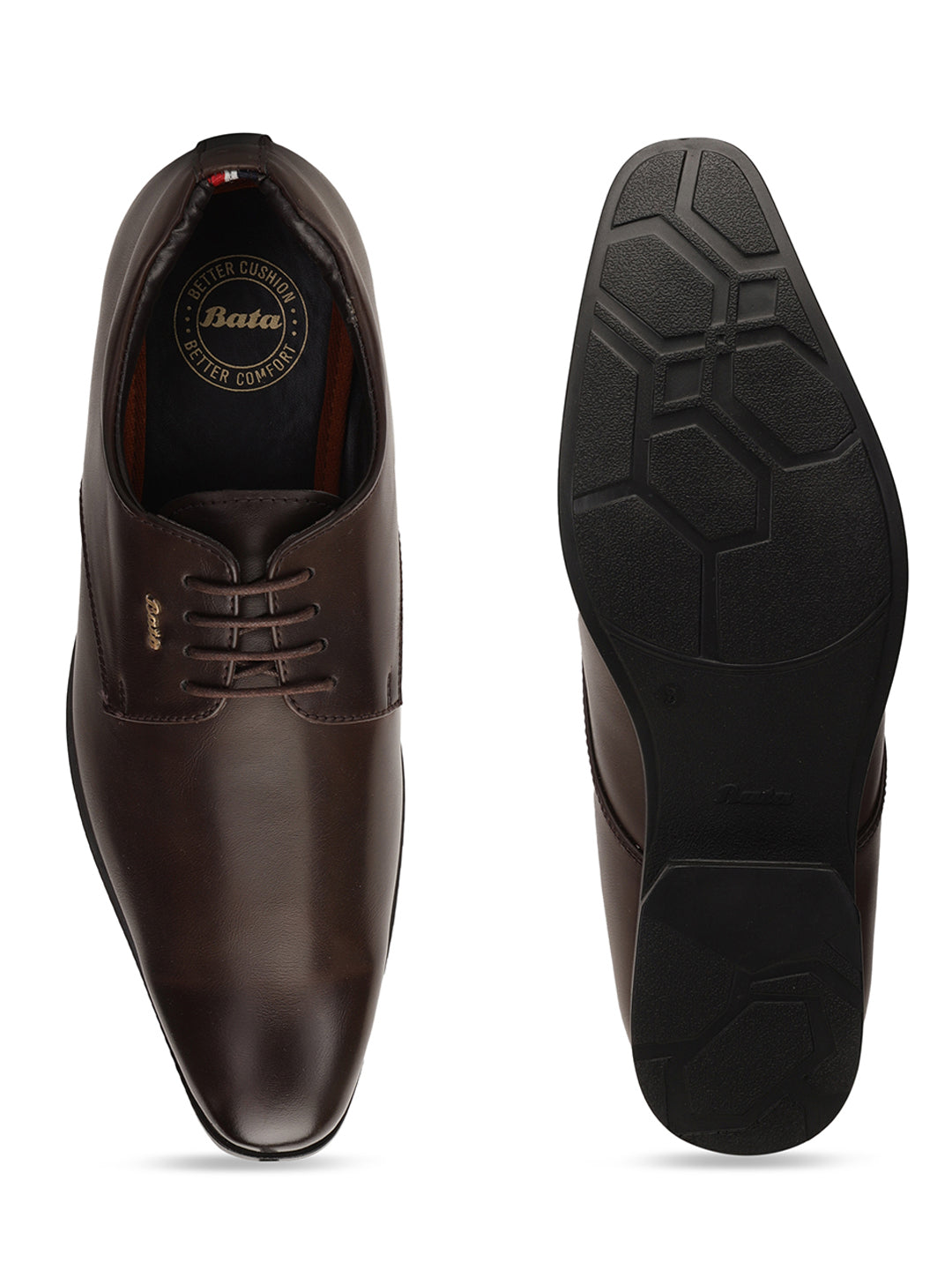Bata Men Brown Formal Lace-up Derby Shoes - Brown - View 5