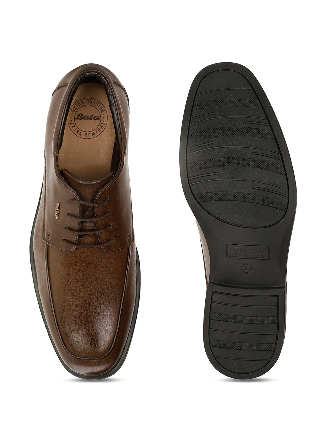 Bata Men Brown Formal Lace-up Derby Shoes - Brown - View 4