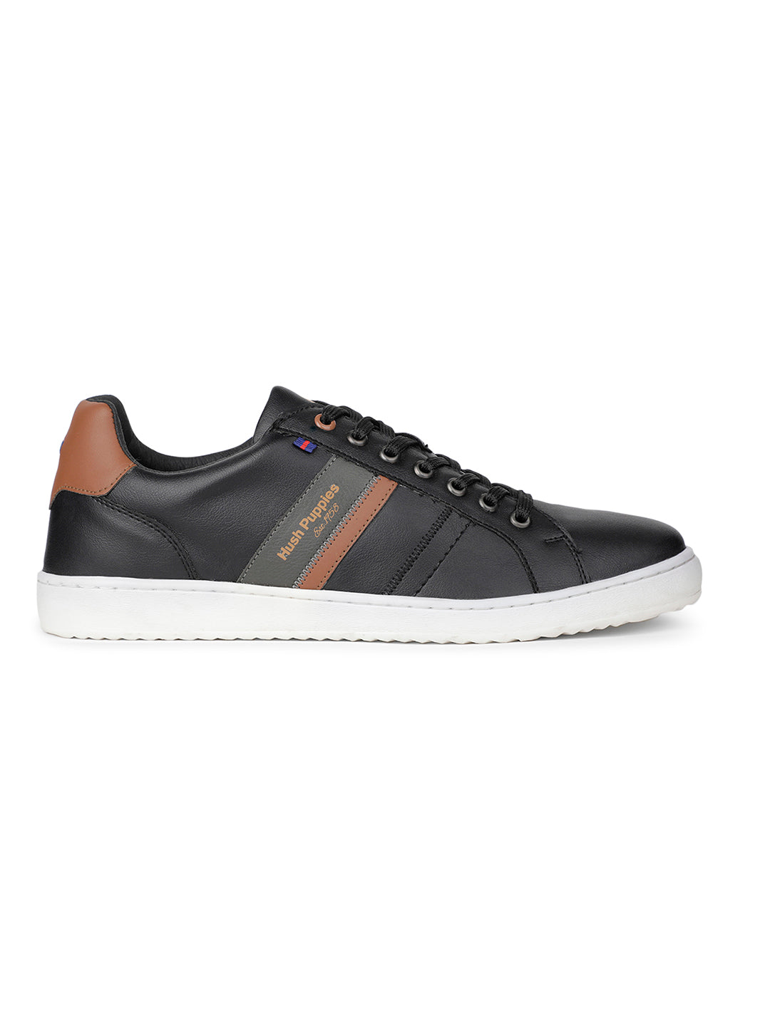 Hush Puppies Men Black Casual Lace-up Sneaker - Black - View 2