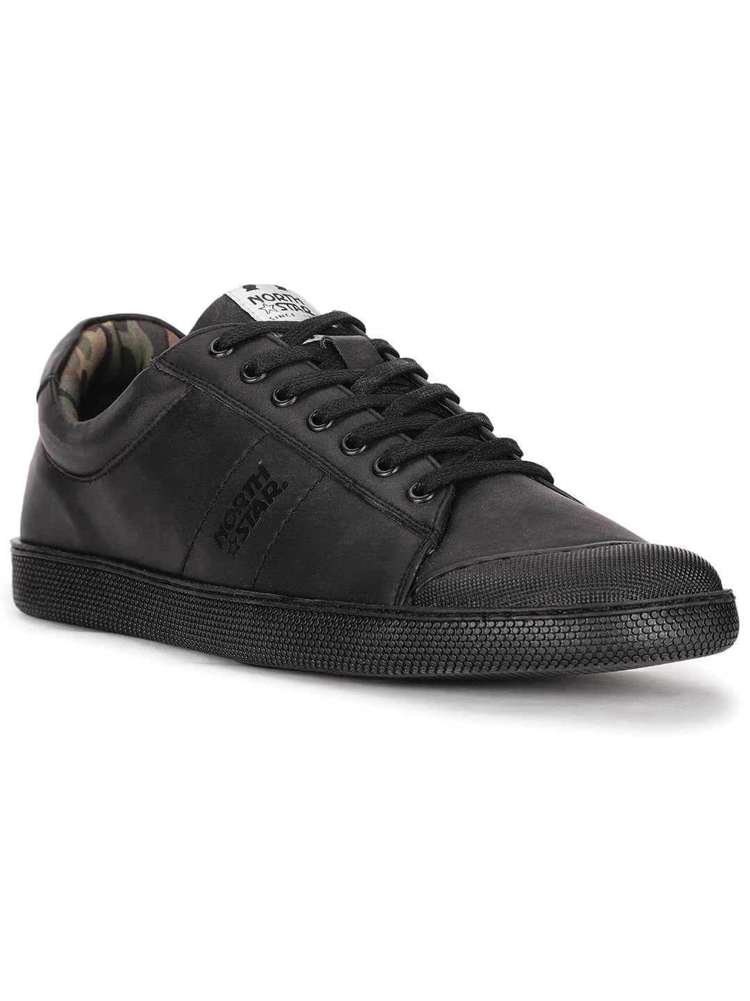 North Star Men Black Casual Lace-up Sneaker - Black - View 1