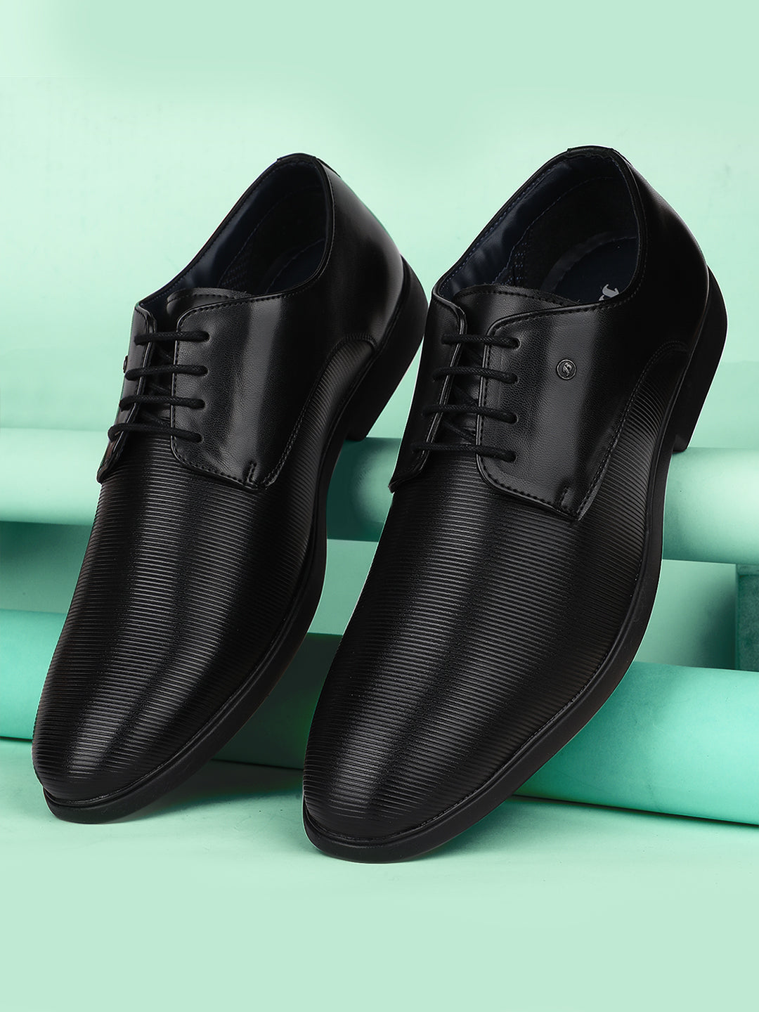 Bata Men Black Formal Lace-up Derby Shoes - Black - View 6