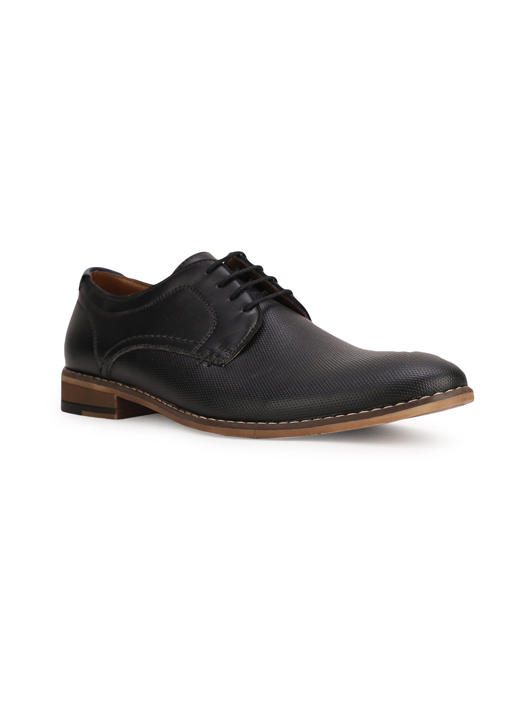 Bata Men Black Formal Lace-up Derby Shoes - Black - View 1
