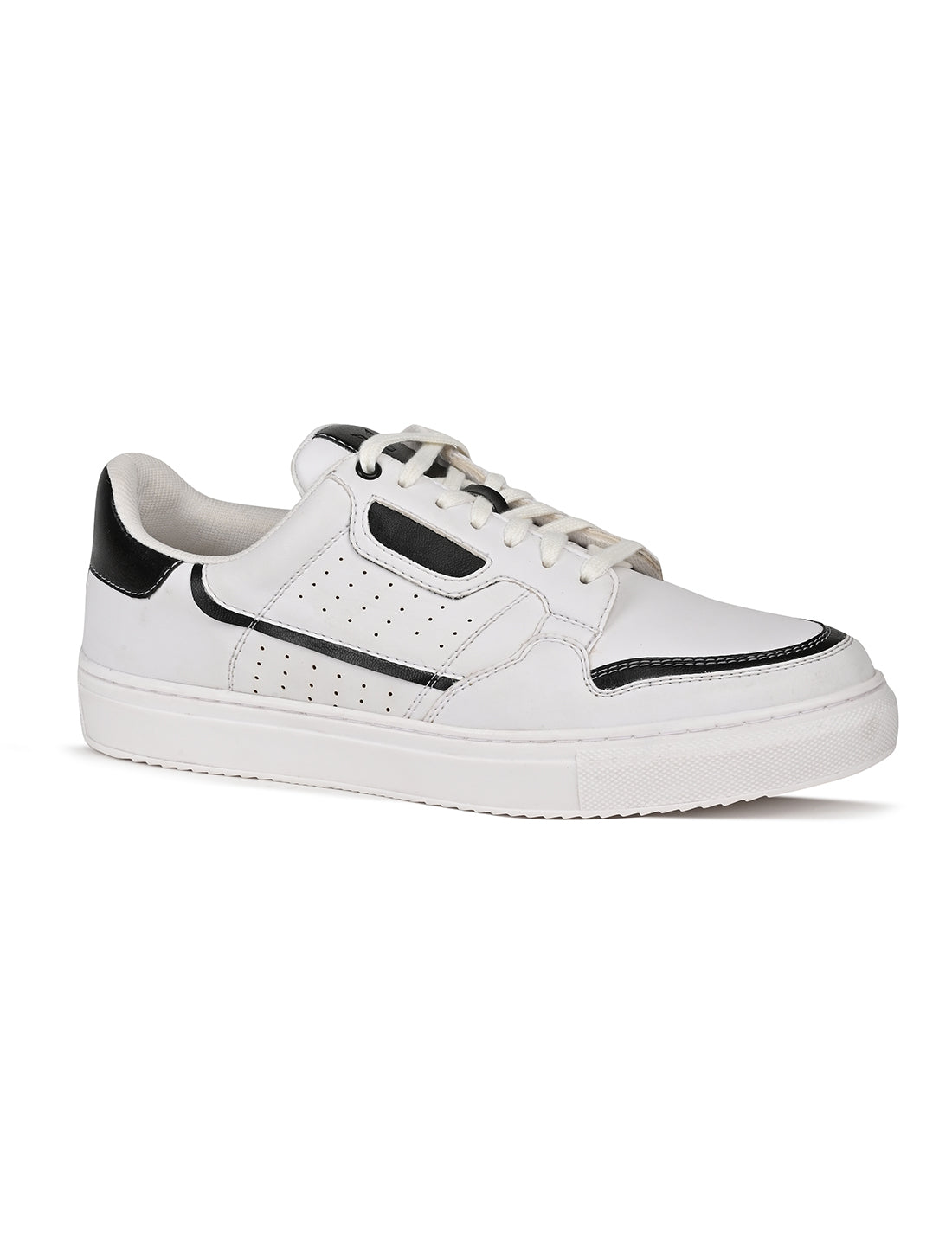 The Aldor White & Black Men Casual Sneaker V8 By Ruosh