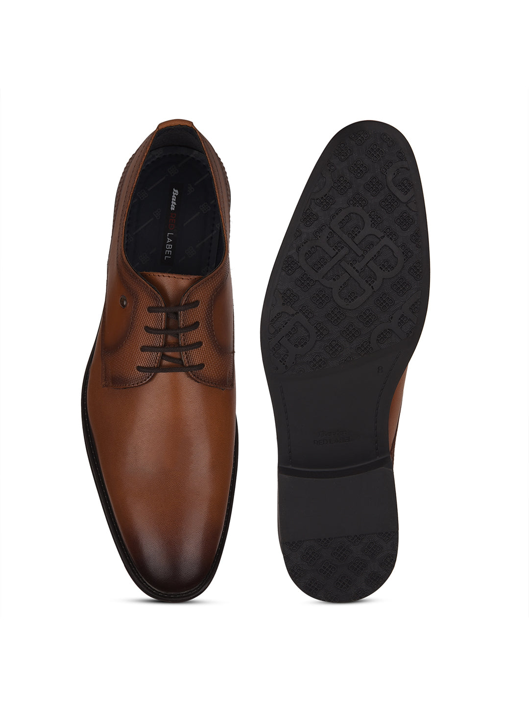 Bata Men Tan Formal Lace-up Derby Shoes - Tan - View 4