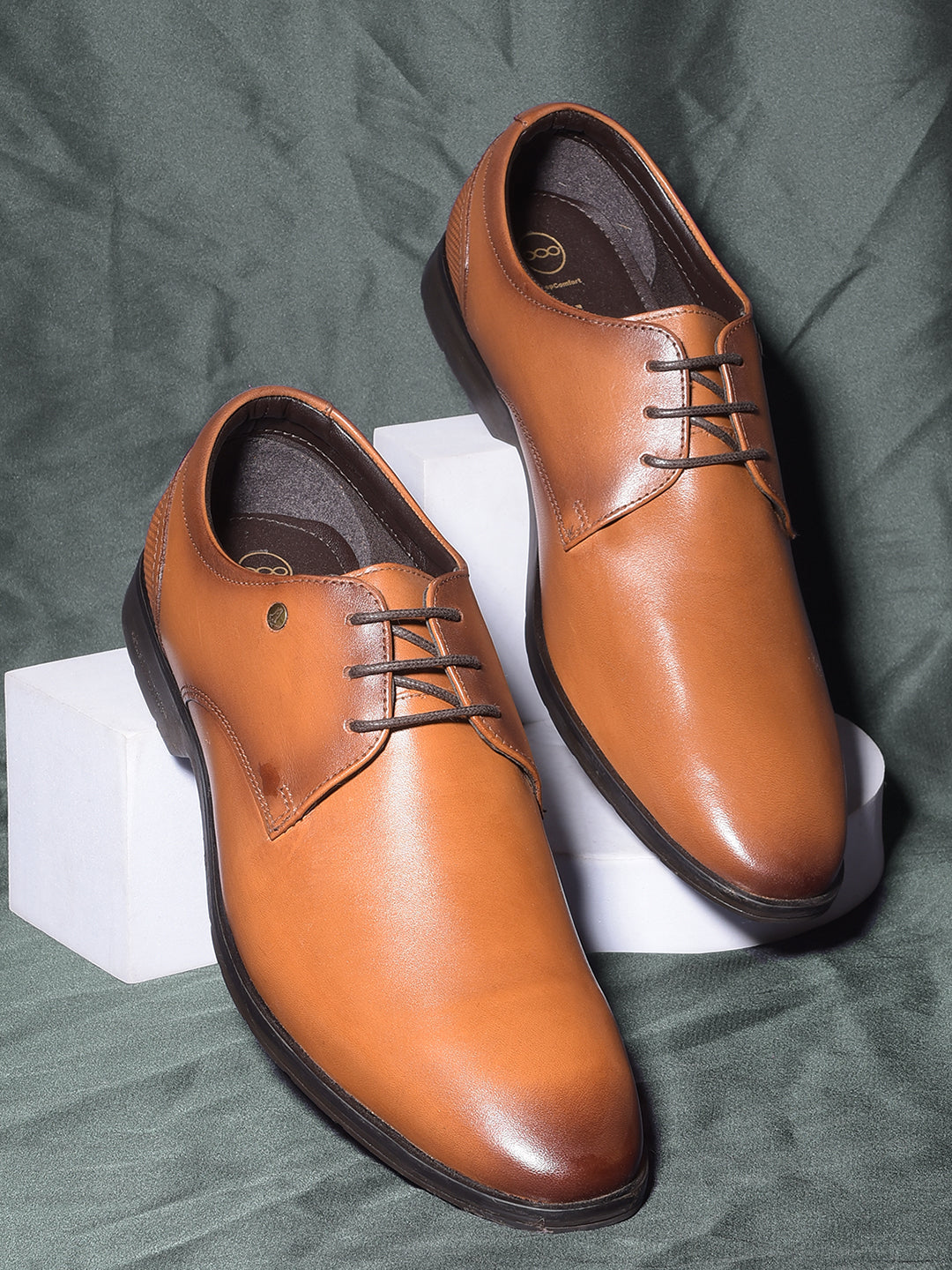 Hush Puppies Men Tan Formal Lace-up Derby Shoes - Tan - View 6