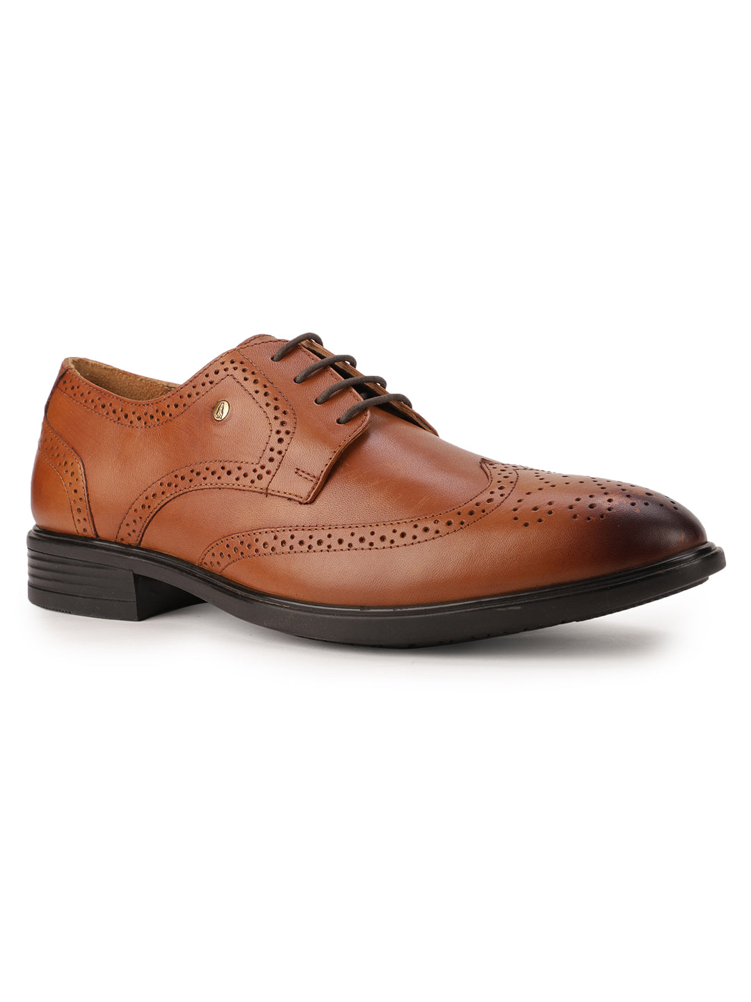 Hush Puppies Men Tan Formal Lace-up Derby Shoes - Tan - View 1