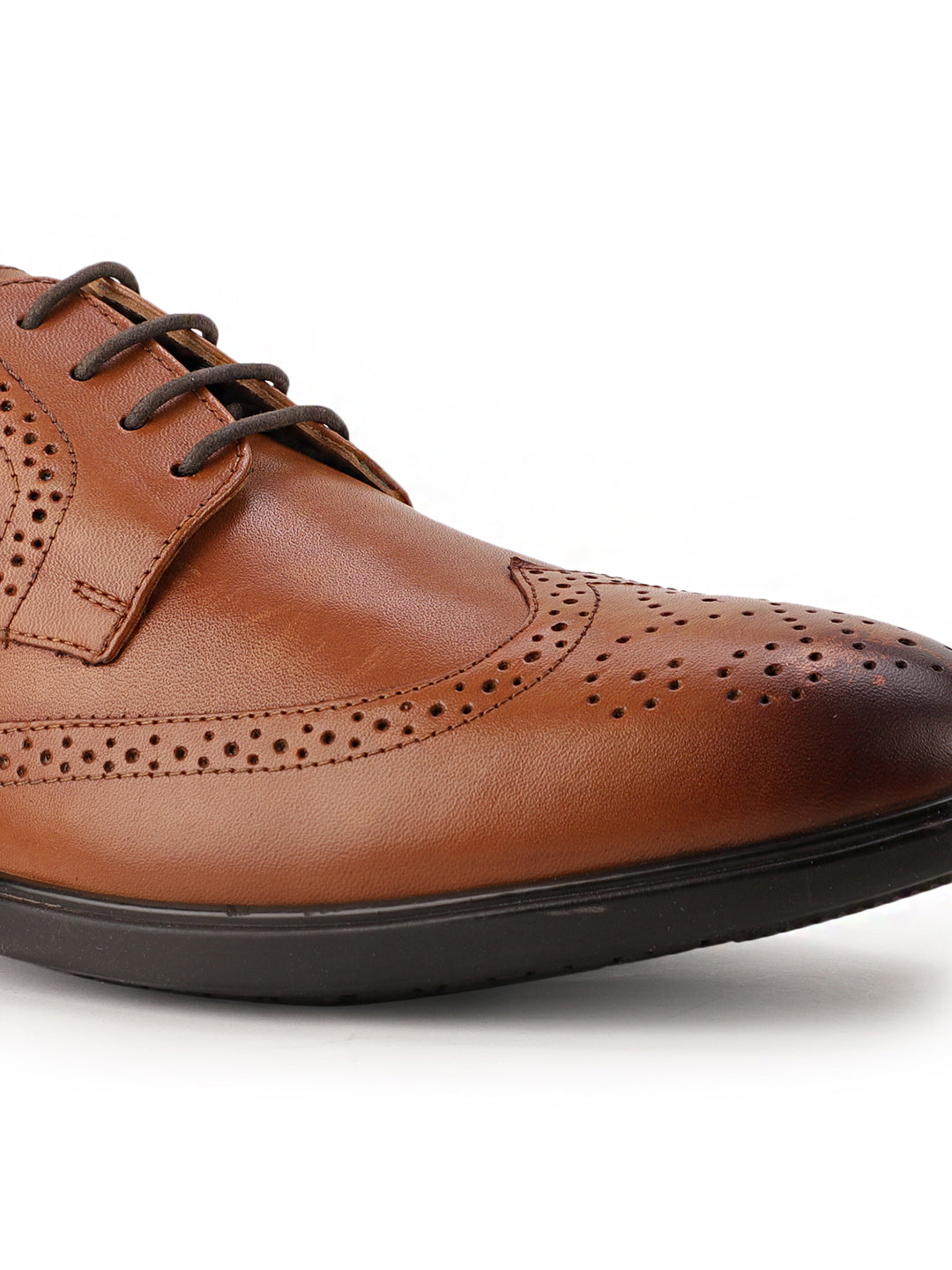 Hush Puppies Men Tan Formal Lace-up Derby Shoes - Tan - View 4