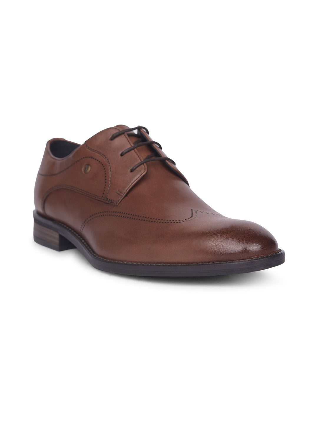 Hush Puppies Men Brown Formal Lace-up Derby Shoes - Brown - View 1