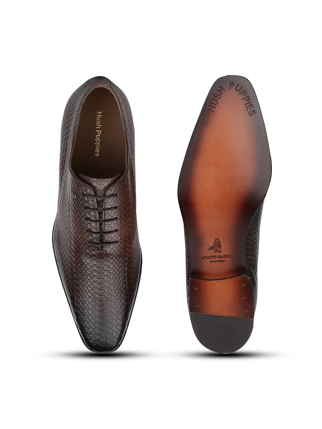 Hush Puppies Men Brown Formal Lace-up Derby Shoes - Brown - View 4