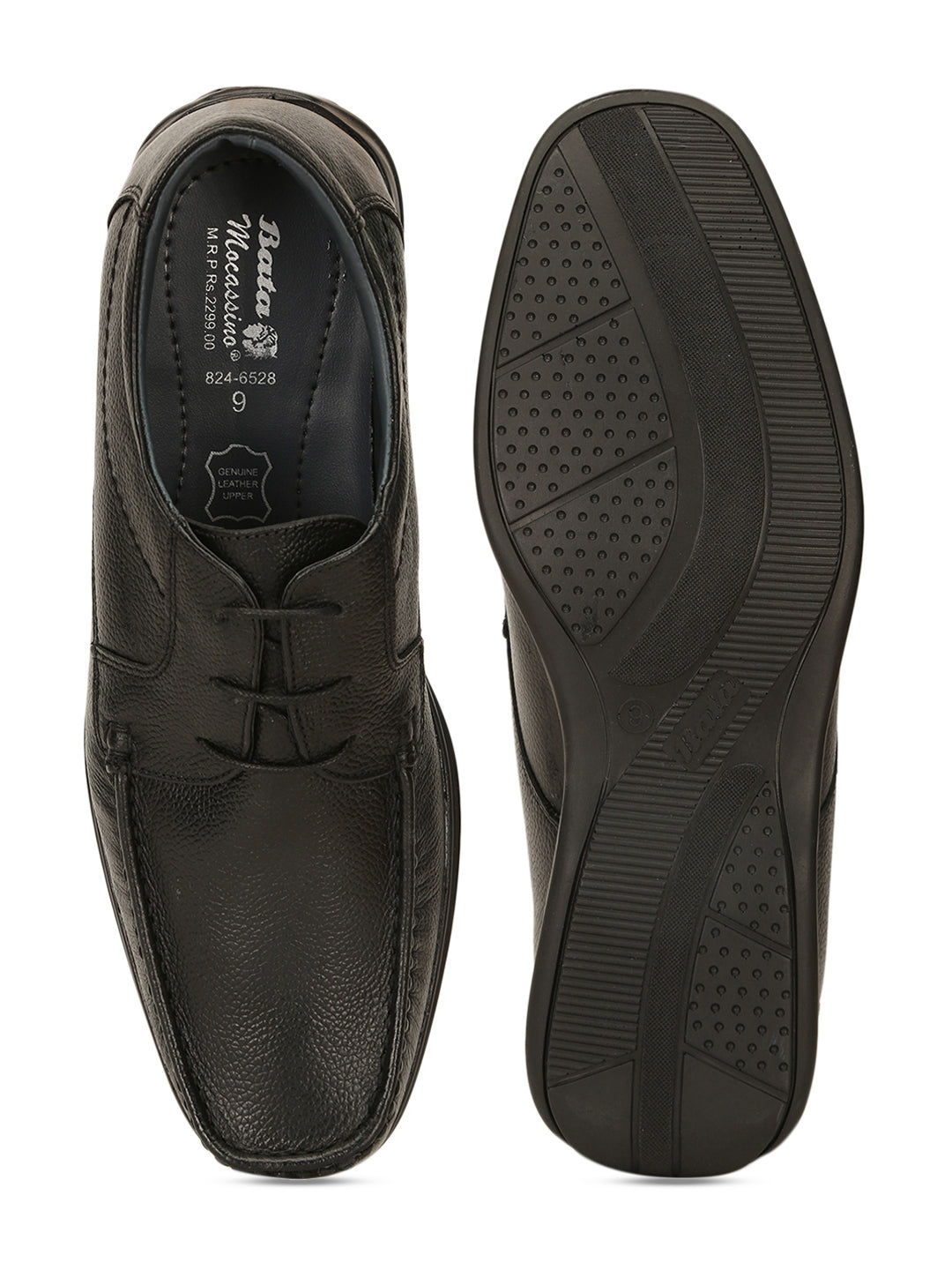 Bata Men Black Formal Lace-up Derby Shoes - Black - View 4