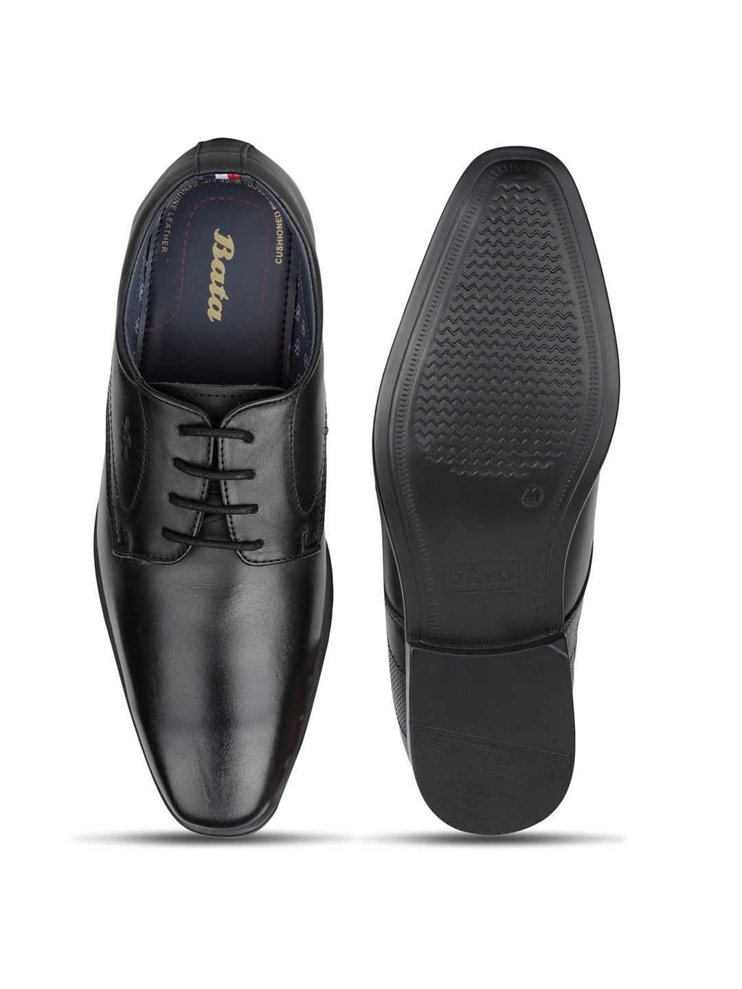 Bata Men Black Formal Lace-up Derby Shoes - Black - View 4