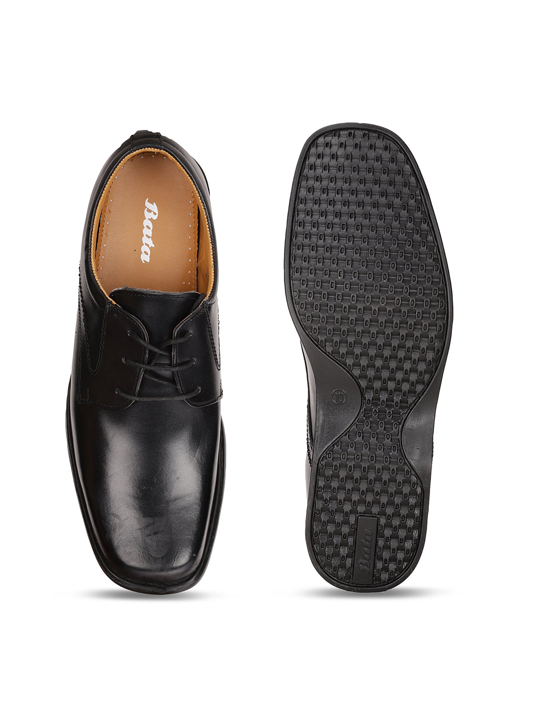 Bata Men Black Formal Lace-up Derby Shoes - Black - View 4