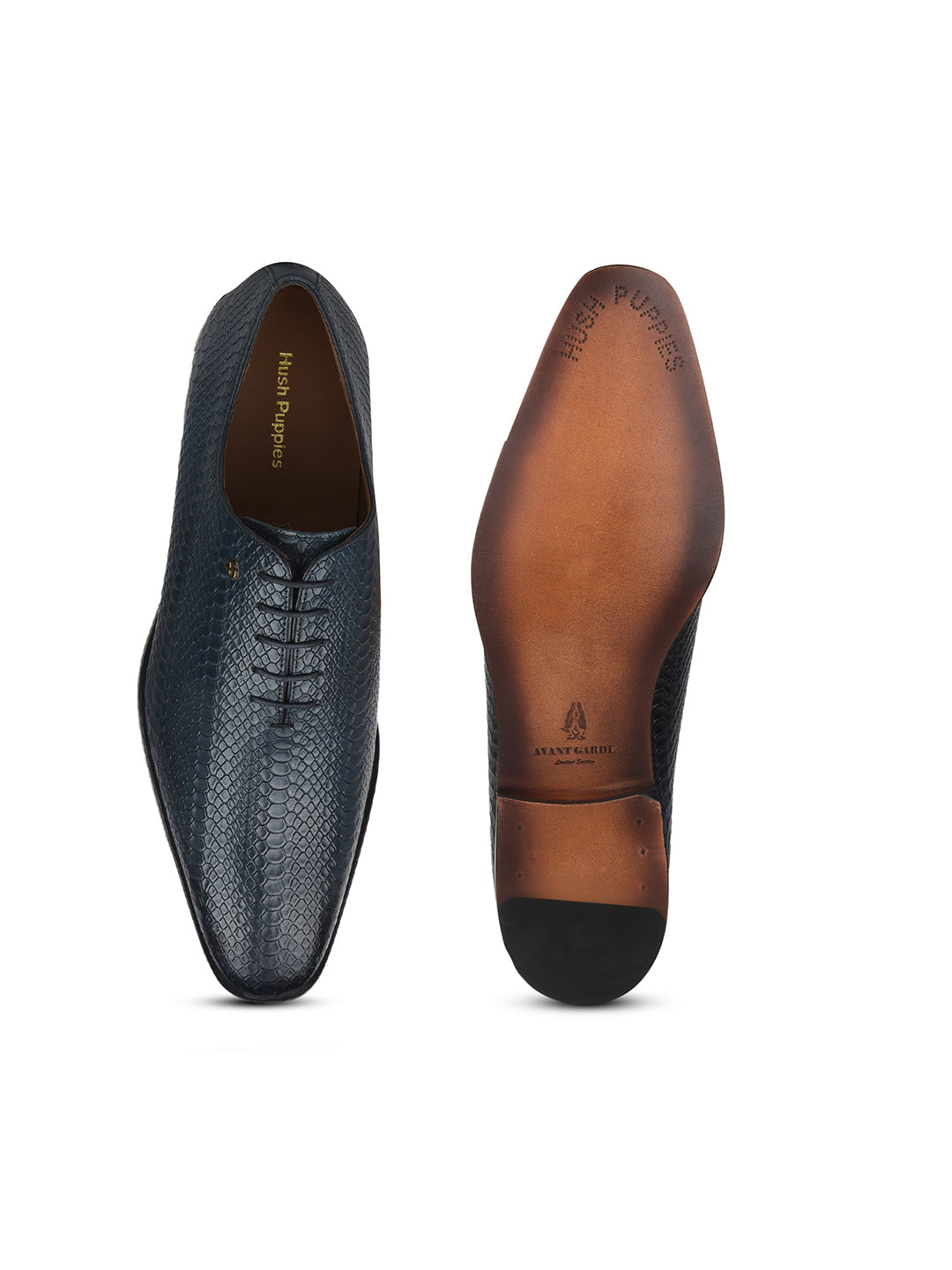 Hush Puppies Men Navy Blue Formal Lace-up Derby Shoes - Navy Blue - View 4