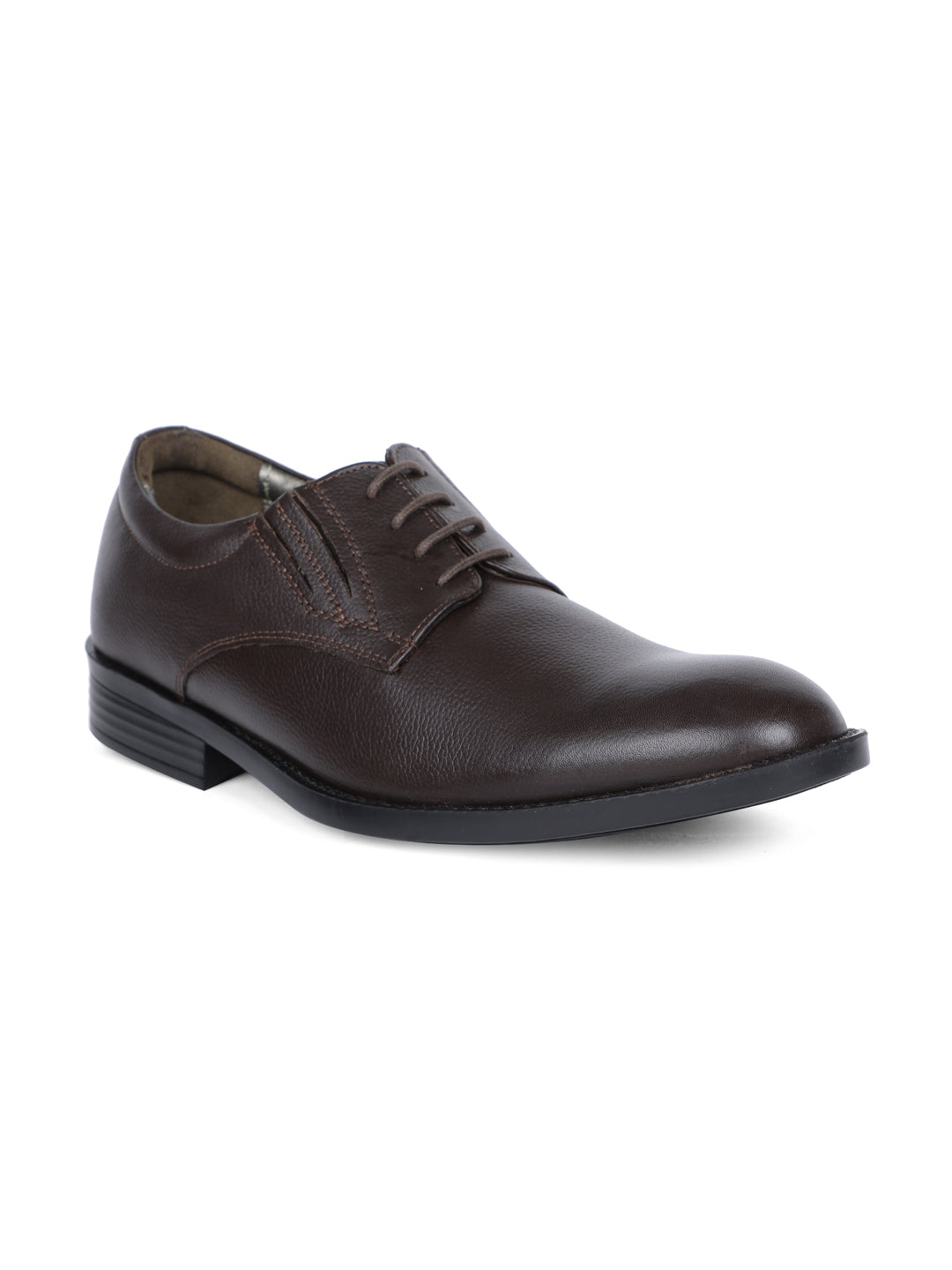 Bata Men Brown Formal Lace-up Derby Shoes - Brown - View 1