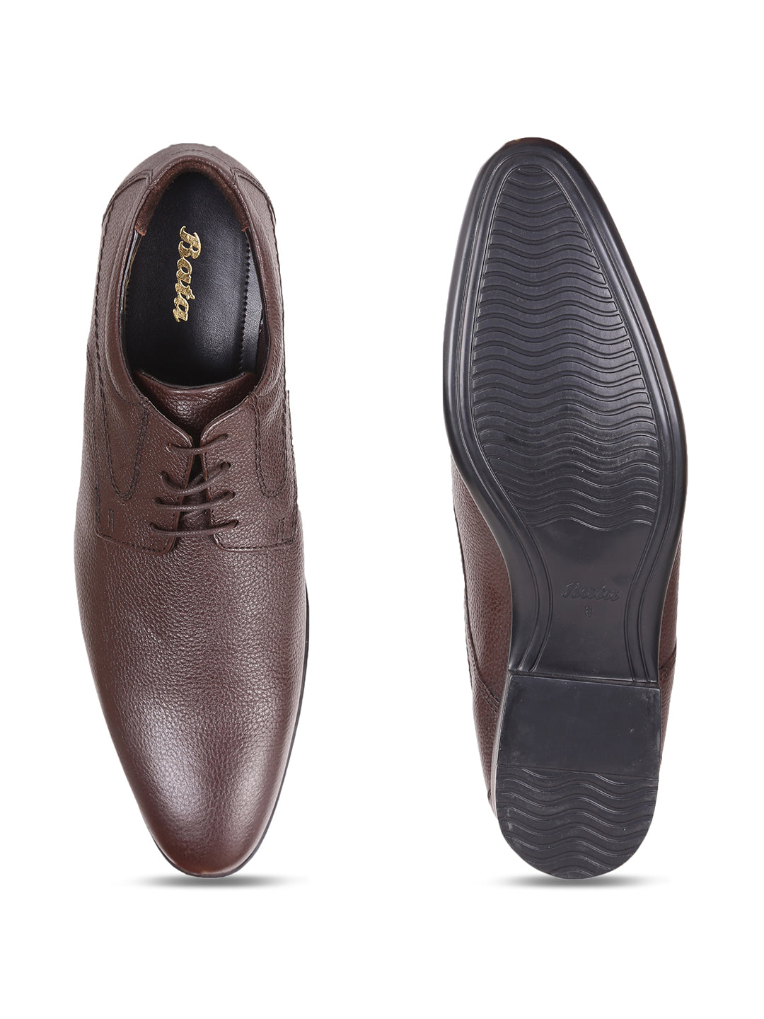 Bata Men Brown Formal Lace-up Derby Shoes - Brown - View 4
