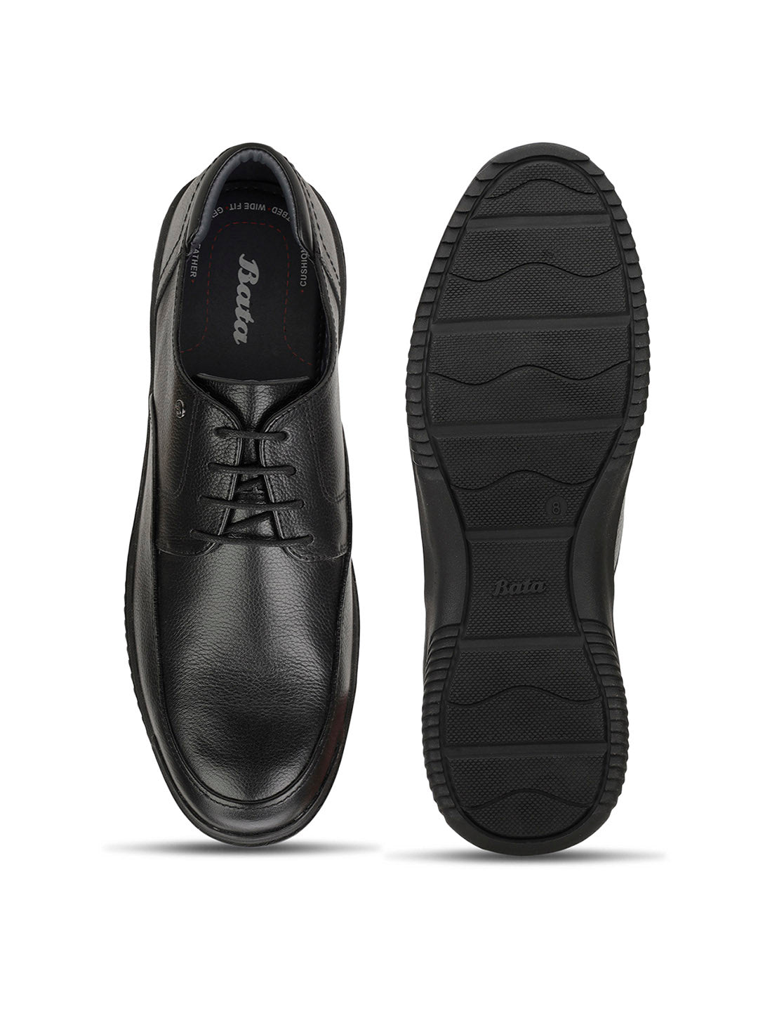 Bata Men Black Formal Lace-up Derby Shoes - Black - View 4