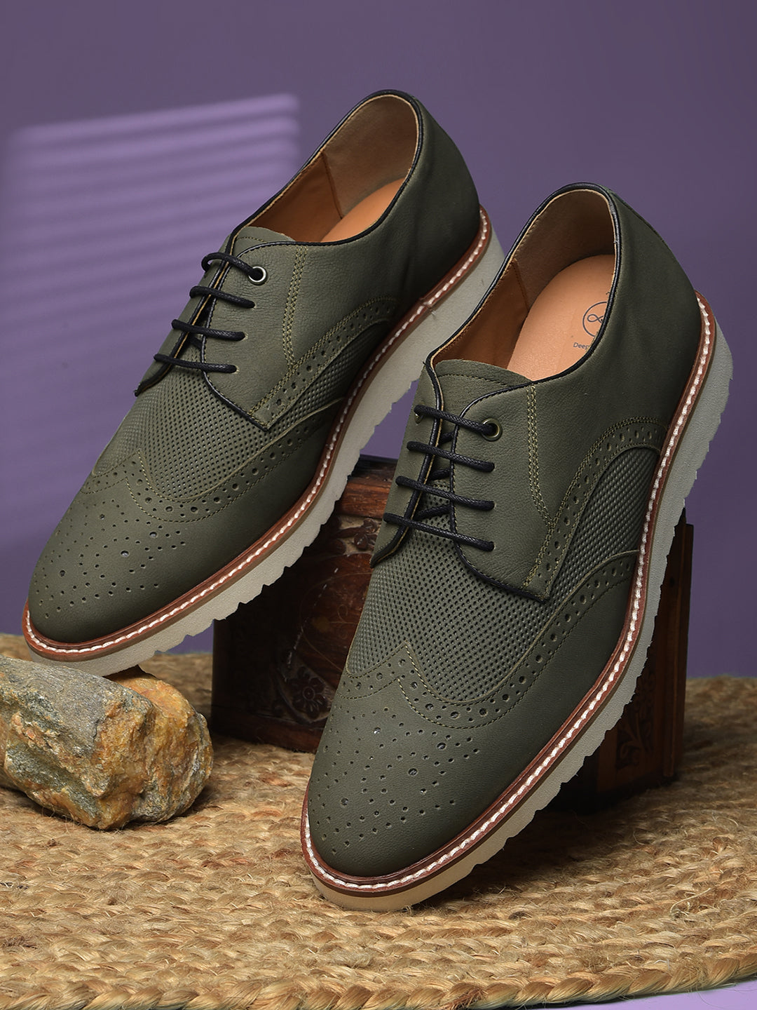 Hush Puppies Men Olive Casual Lace-up Shoes - Olive - View 6