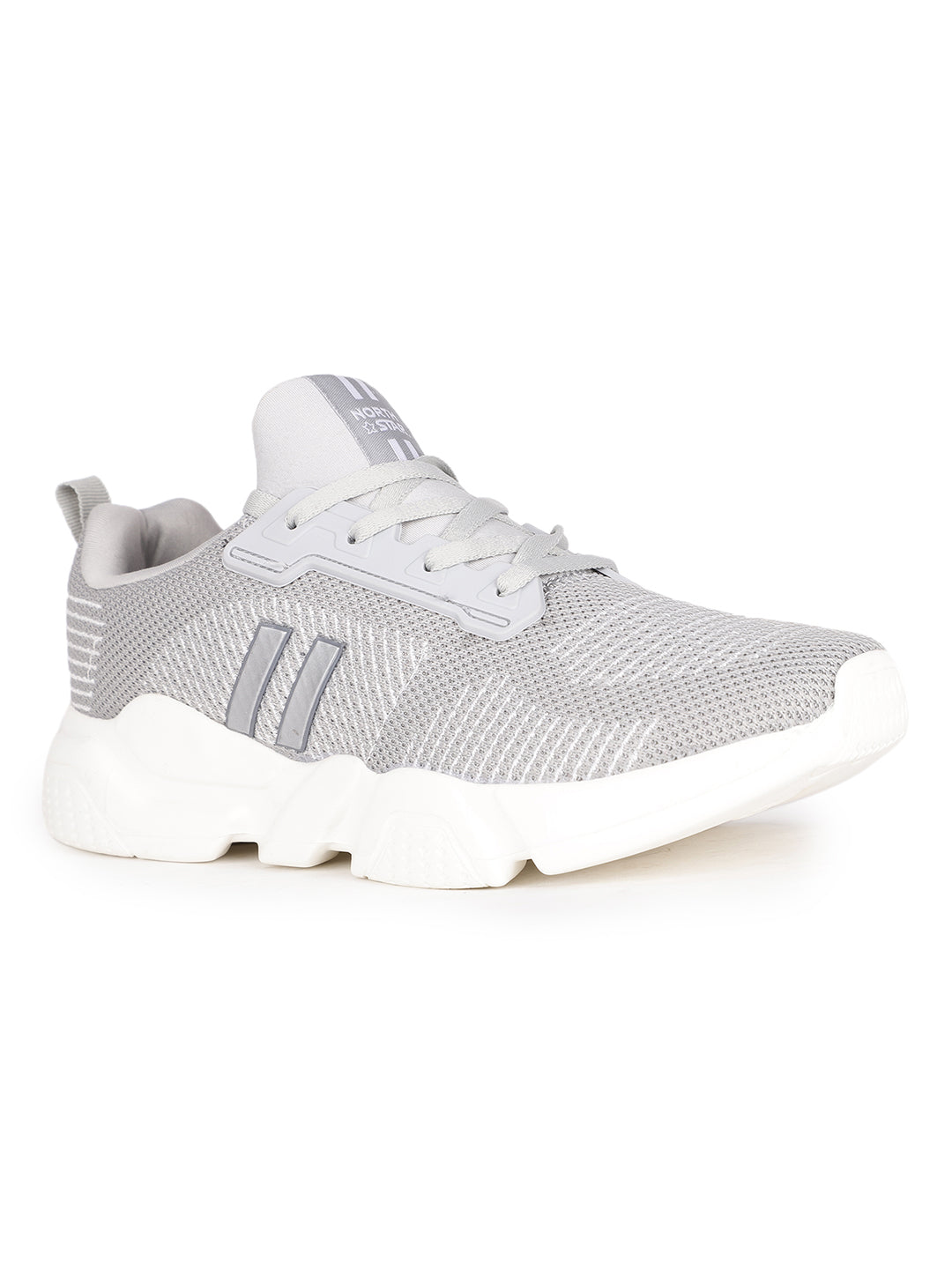 North Star Men Grey Casual Lace-up Shoes - Grey - View 1