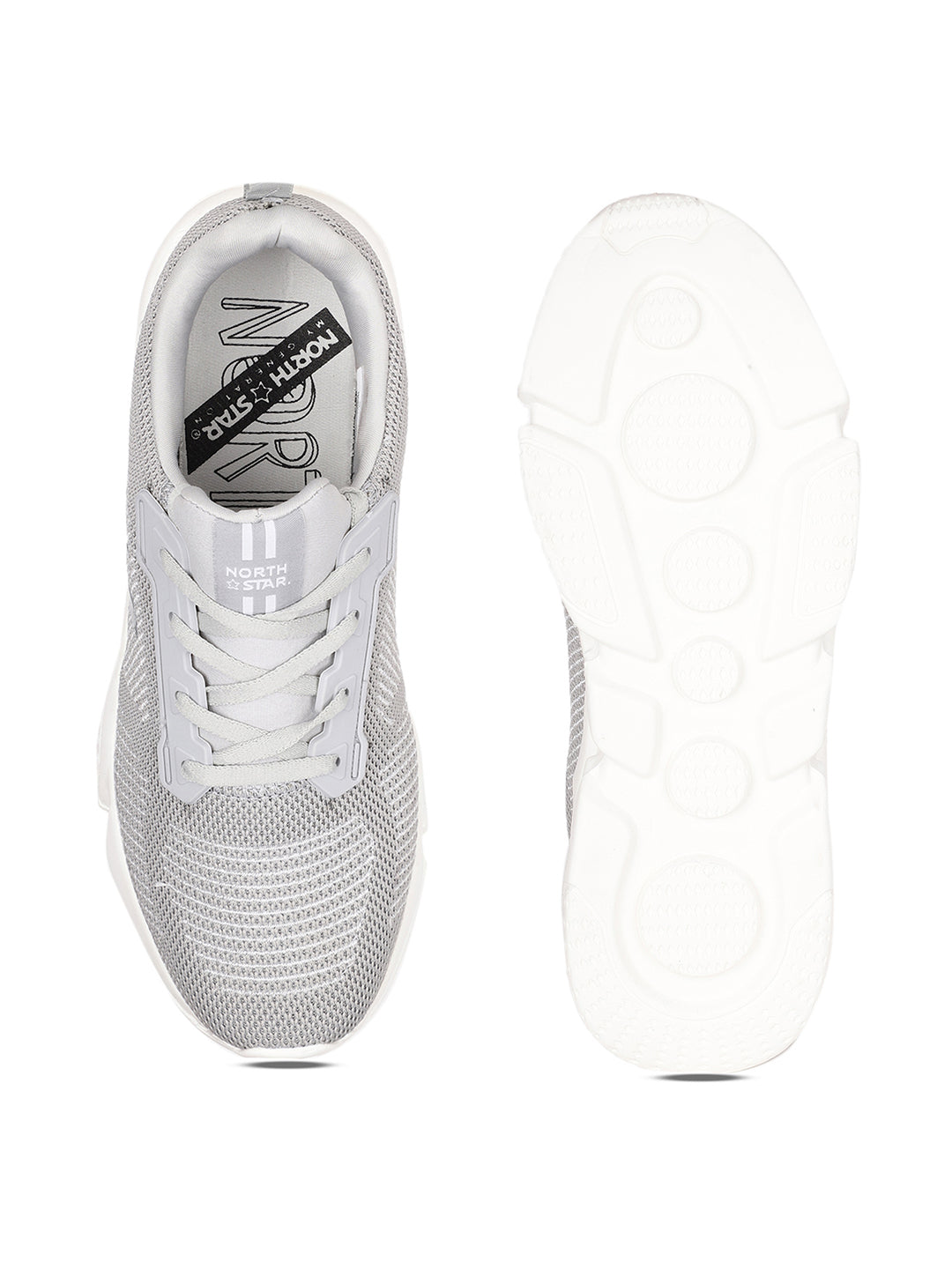 North Star Men Grey Casual Lace-up Shoes - Grey - View 4