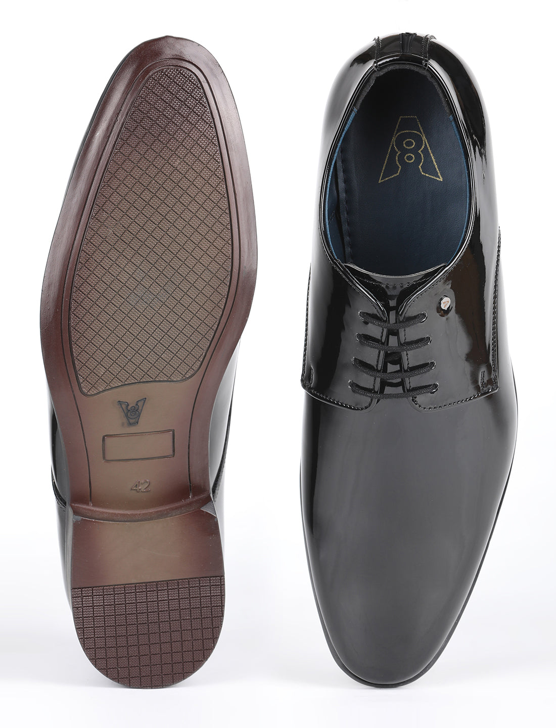 The Imperio Black Men Occasion Patent Derby V8 By Ruosh