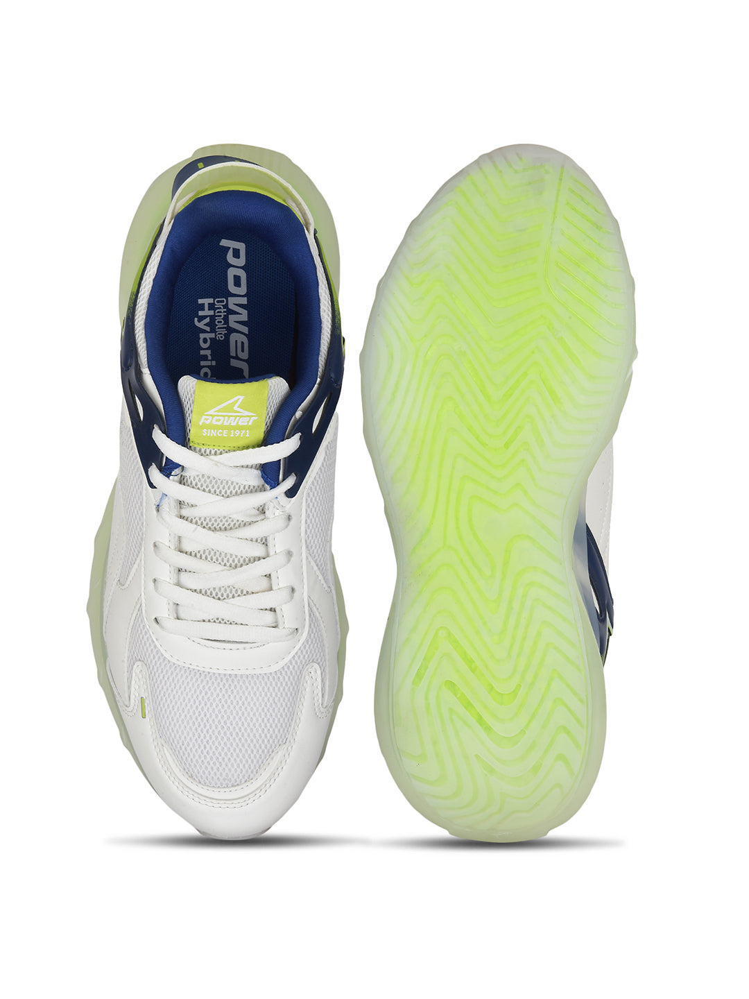 Power Men Silver Lace-up Oxford Sports Shoes - Silver - View 4
