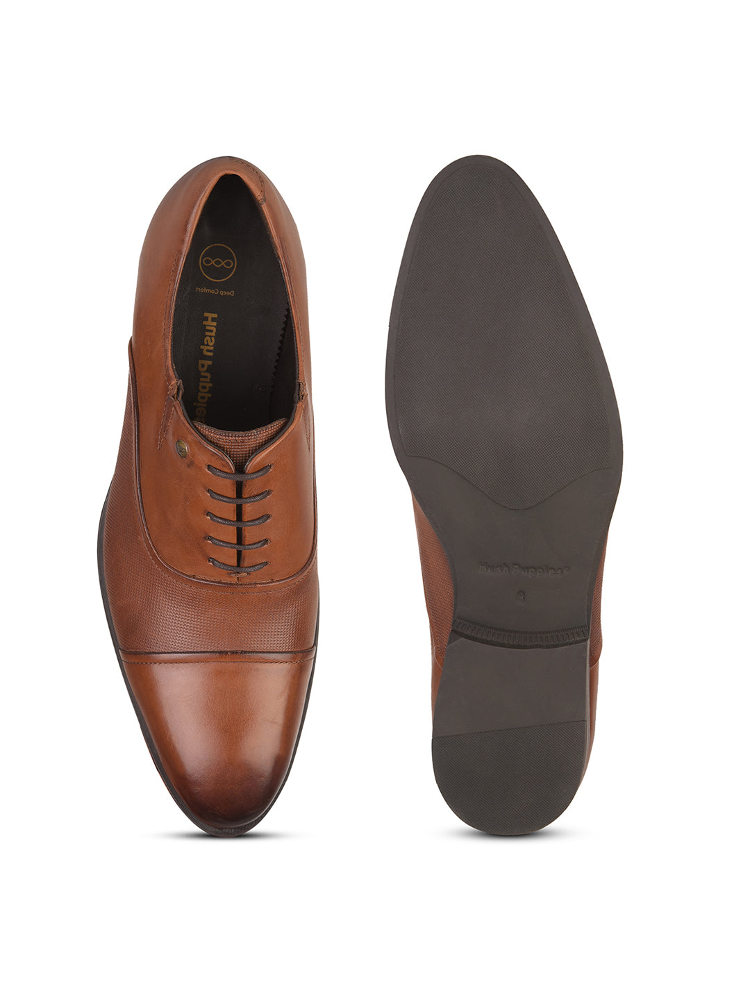 Hush Puppies Men Tan Formal Lace-up Oxford Shoes - Tan - View 4