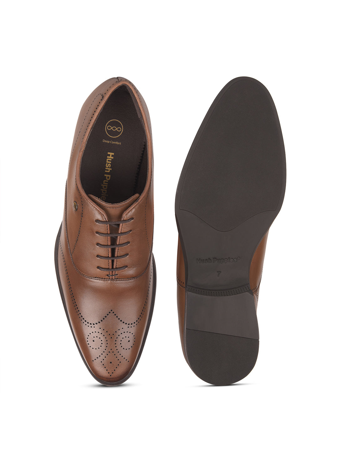 Hush Puppies Men Brown Formal Lace-up Oxford Shoes - Brown - View 4